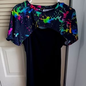Shein XL color splatter cami dress
